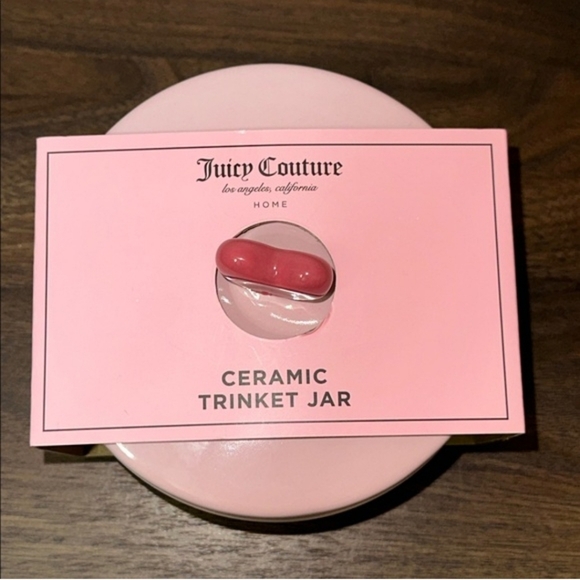 Juicy Couture Pink Lips Ceramic Trinket Jar - Picture 2 of 4